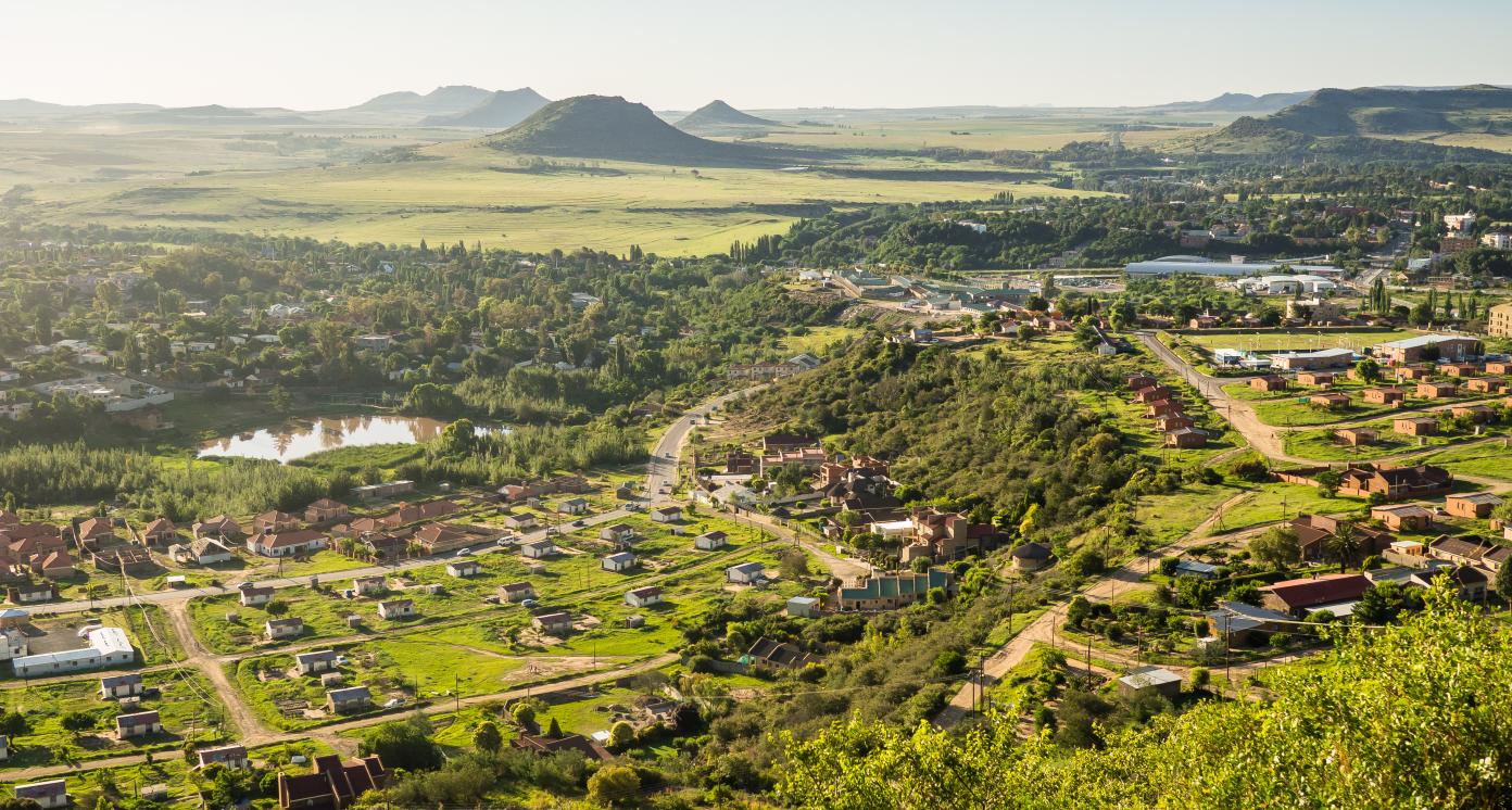 View over Maseru, the capital of Lesotho