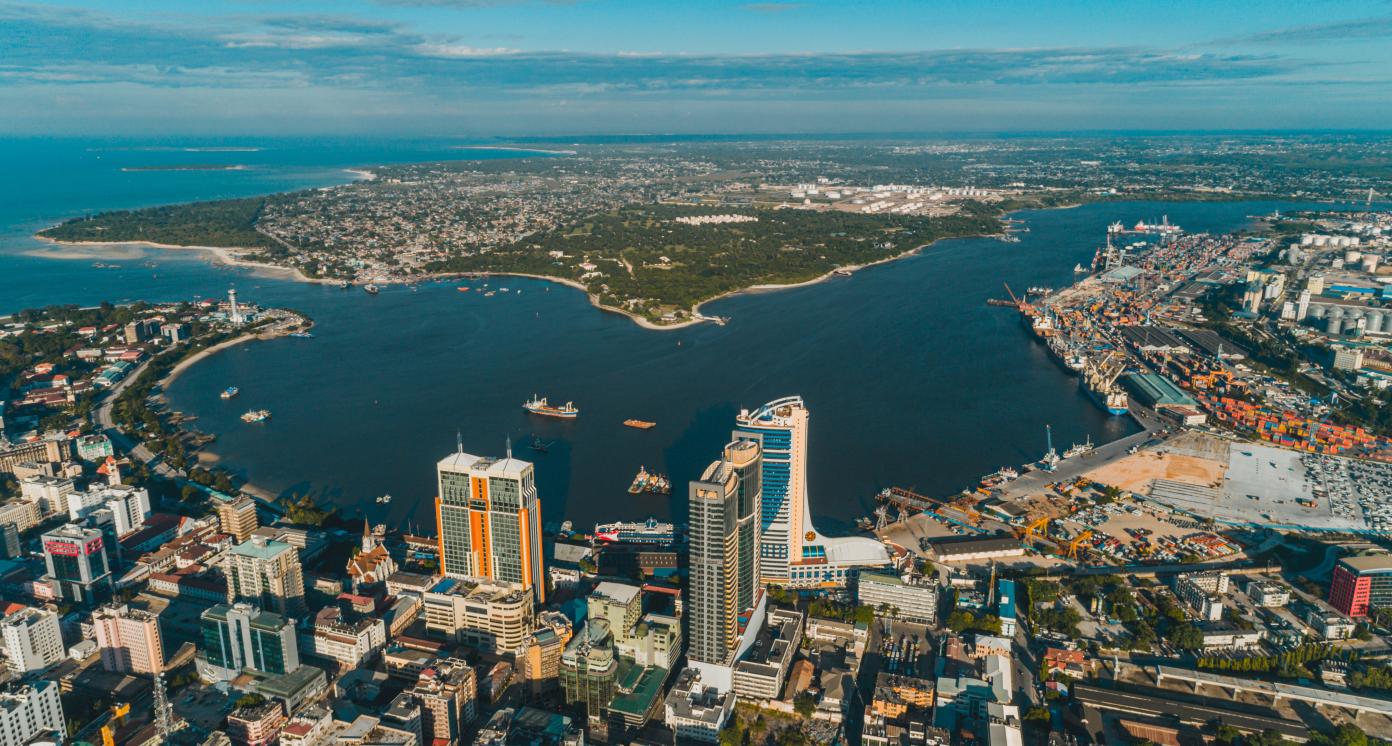 Aerial view of Dar es Salaam