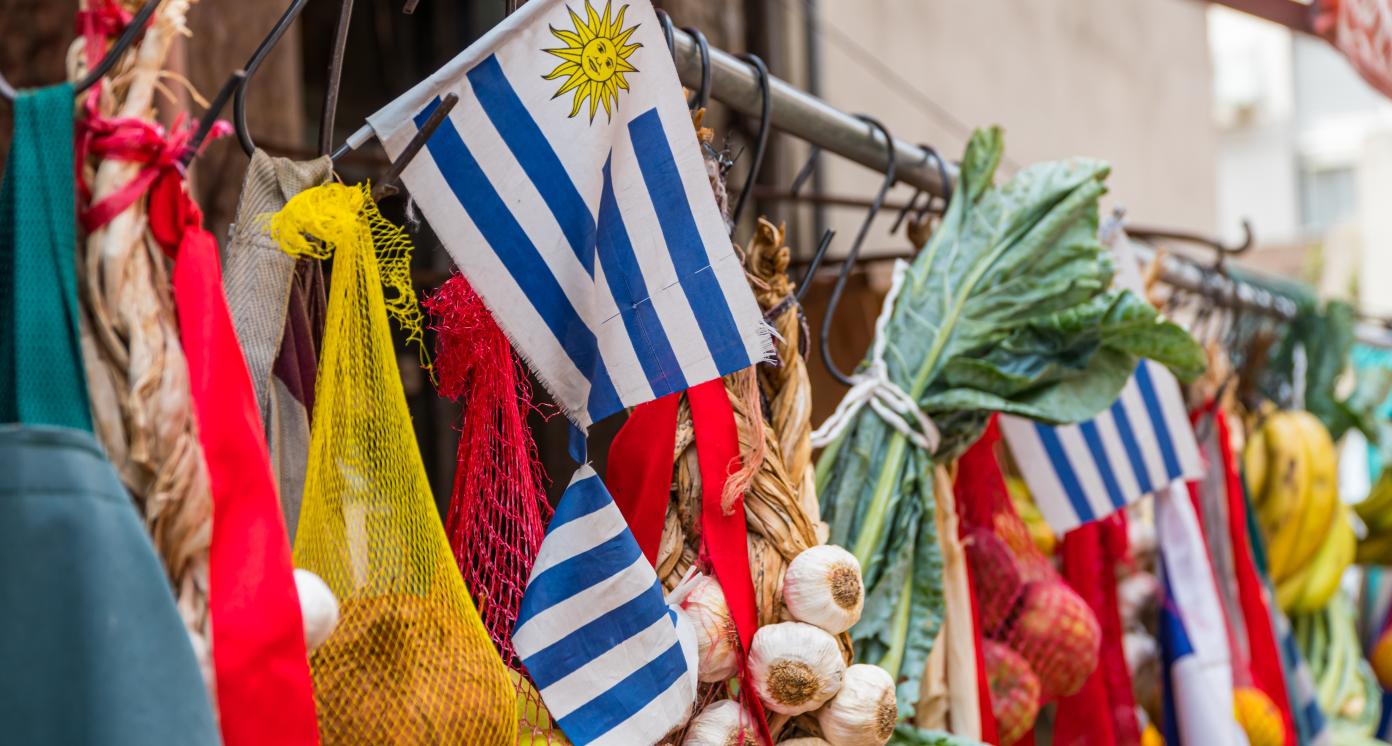 Fruit street market in Uruguay