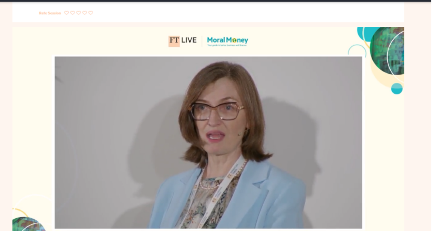 Fabienne Michaux, UNDP SDG Impact speaks at FT Moral Money Europe Summit 2022