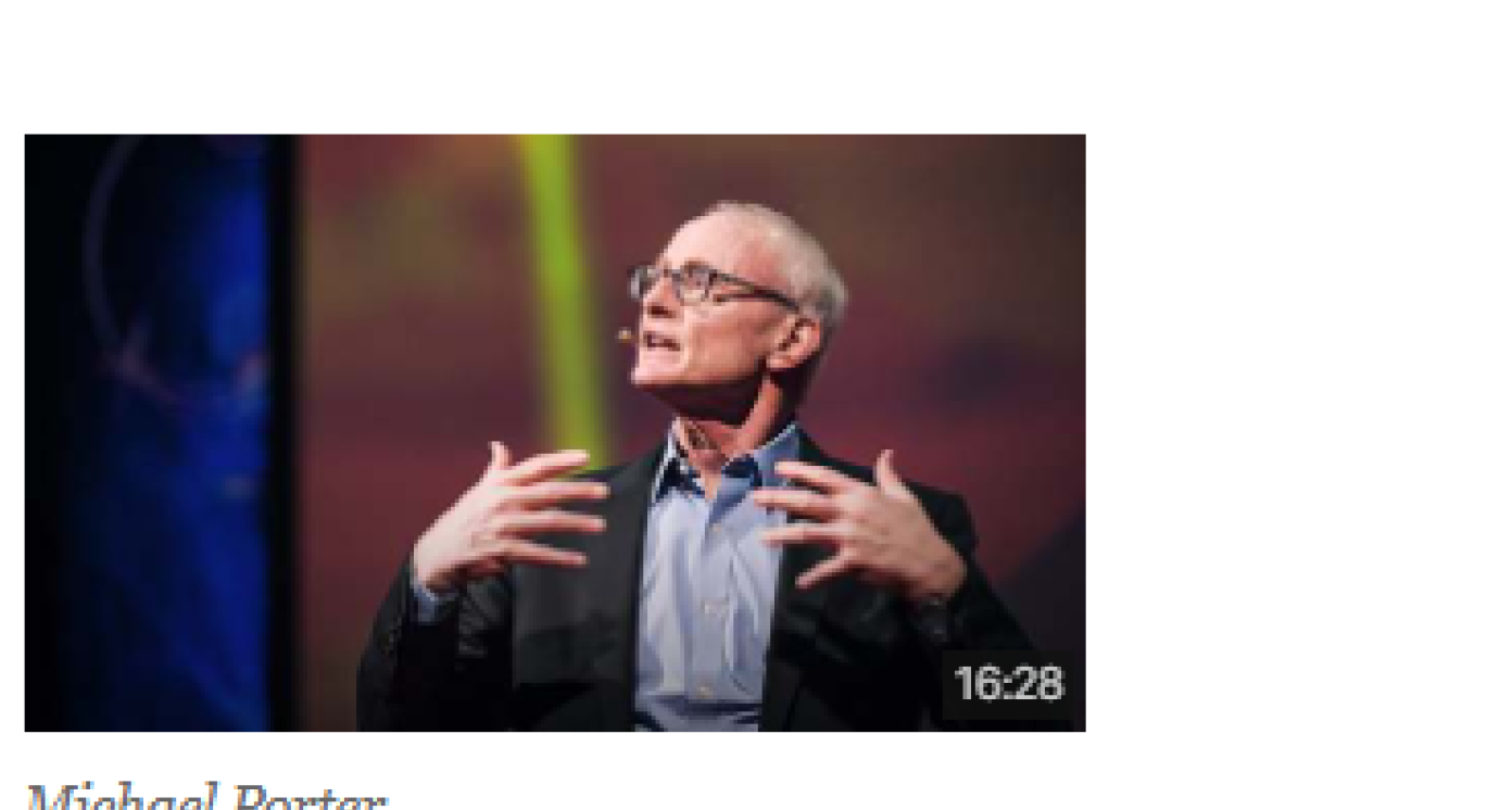 Michael Porter's TED talk