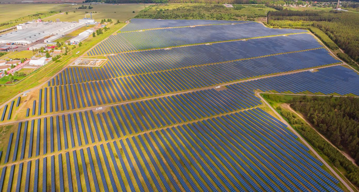 Utility solar plant