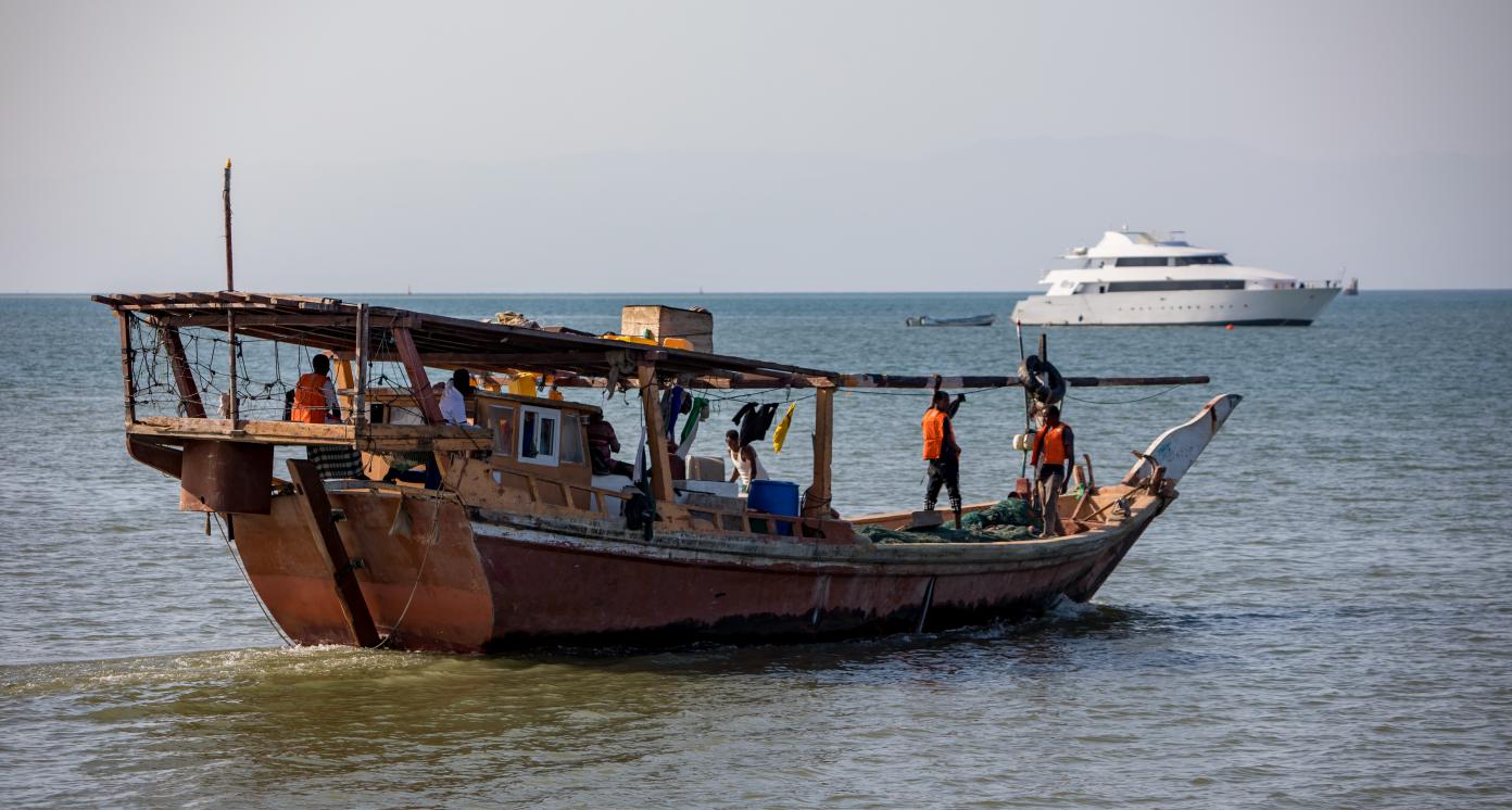 Fish board in the waters of Djbouti