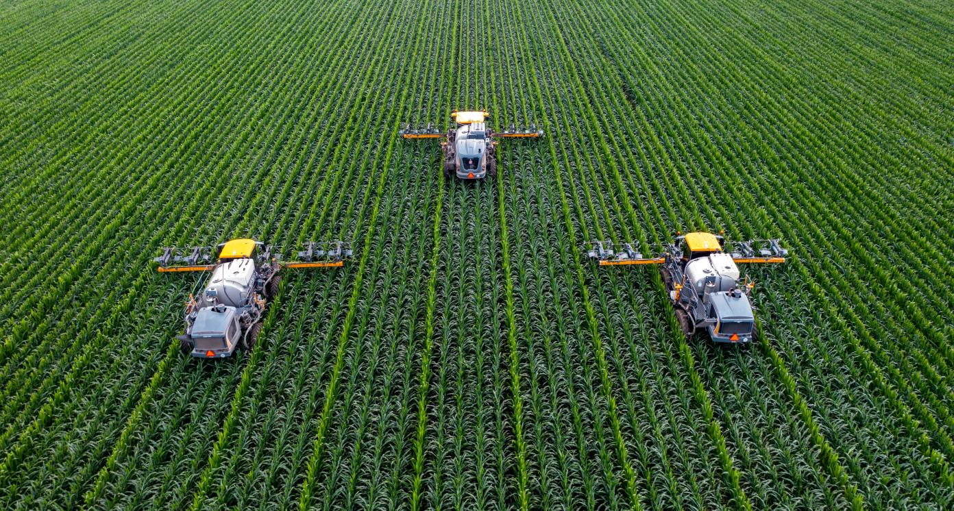 Tech based farm equipment in the field