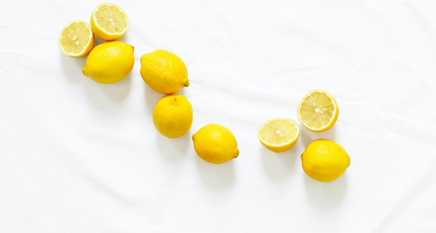 lemons laid on a table