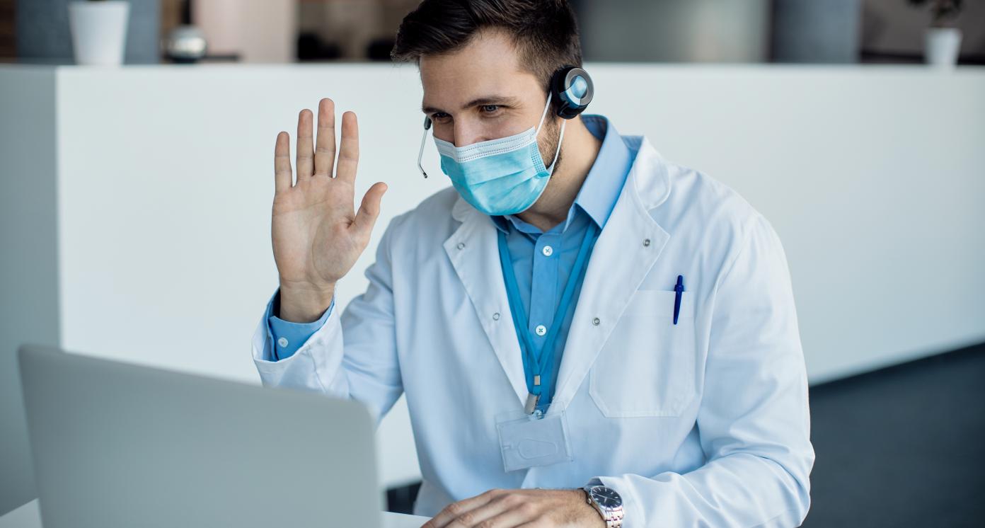 Doctor during a telemedicine appoinment