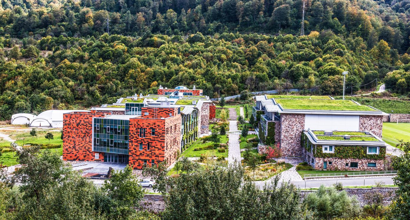 DILIJAN, ARMENIA - SEPTEMBER 29, 2018: UWC Dilijan College (International boarding school for teenagers), Dilijan, Armenia