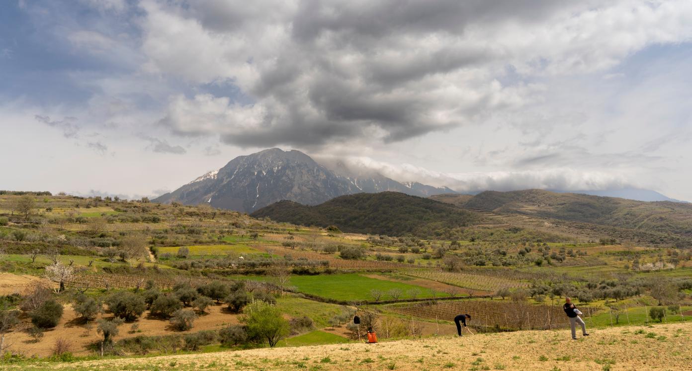 Albania, Farmer near Tomorri mountain, Roshnik