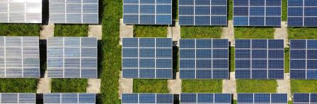 solar panels on a field