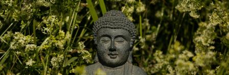 Peaceful Buddha in a Thai garden