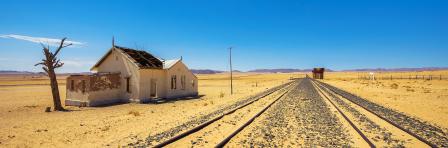 Abandoned Garub Railway Station in Namibia located in the Namib desert on the road to Luderitz.