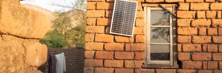 Solar panel for home use rural Malawi