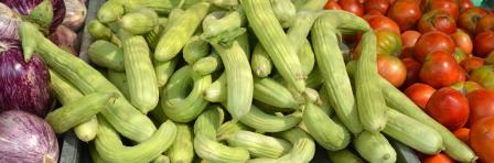 Armenia Cucumbers at outdoor fresh food market