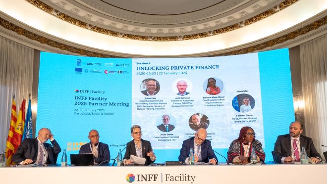 Unlocking Private Capital session at INFF Partner Meeting in Barcelona in January 2025