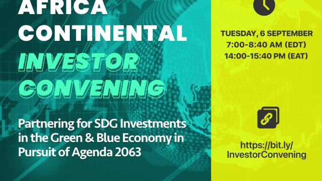 Flyer for Africa Continental Investor Convening