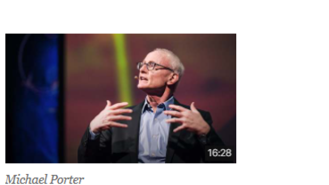 Michael Porter's TED talk