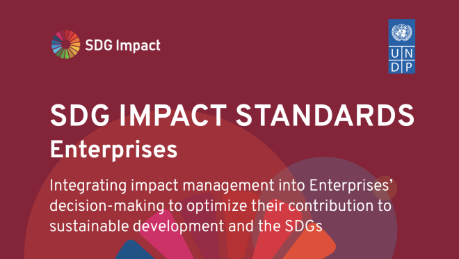 UNDP SDG Impact Standards for Enterprises cover