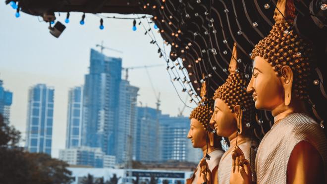 Buddhist temple in Sri Lanka